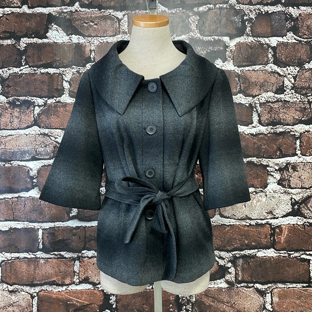 Amber Sun Jacket Women's M Medium Grey Black Buttons Collar - Picture 5 of 16